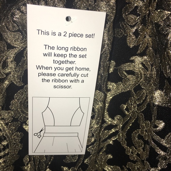 Windsor Amanda Black Embellished Two Piece Dress - Picture 5 of 5